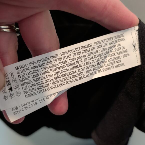 NWT Endless Rose Anthropologie Sz L Black Velvet Bow Mini Dress Puff Sleeves - Picture 9 of 9